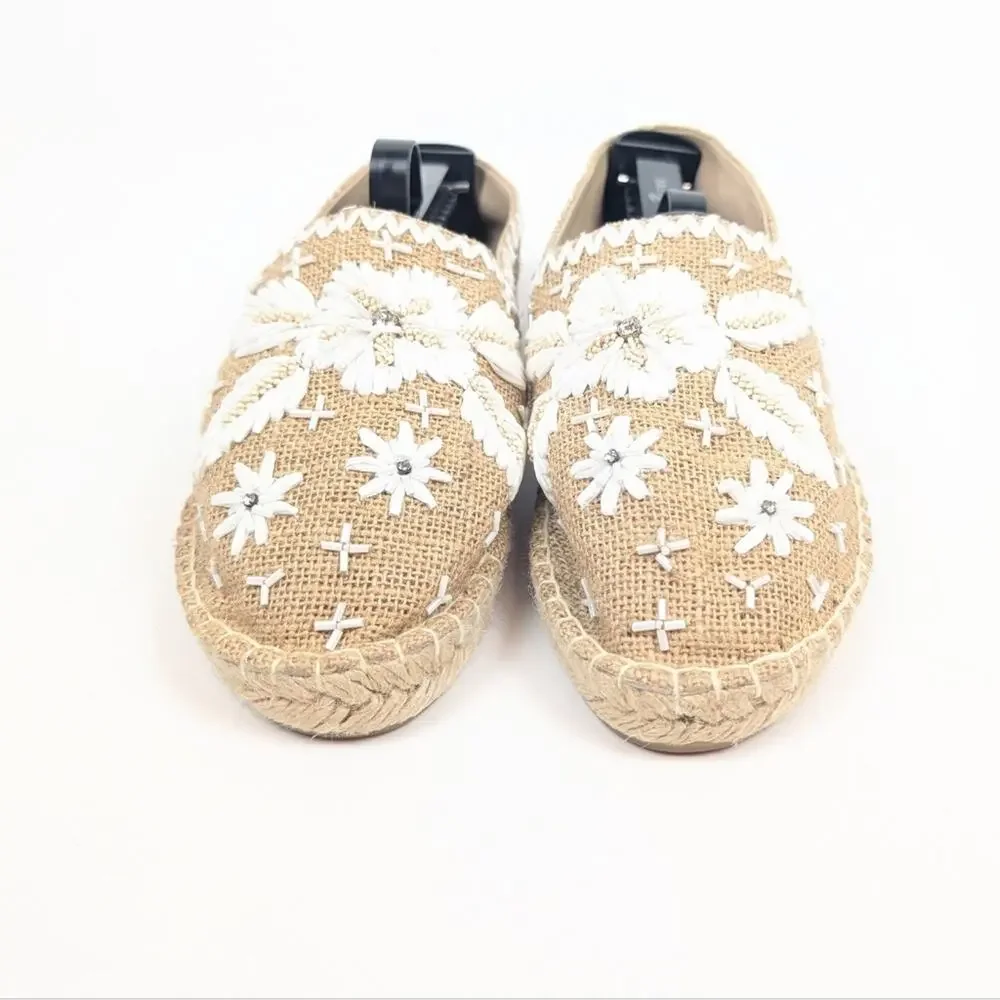 Antik Batik Tori Espadrilles EU 38 Natural Slip On Woven Flat Resort Boho